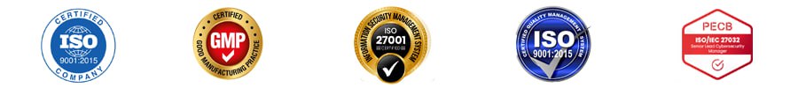 شهادات الجودة - ISO 9001, GMP, ISO 27001, PECB